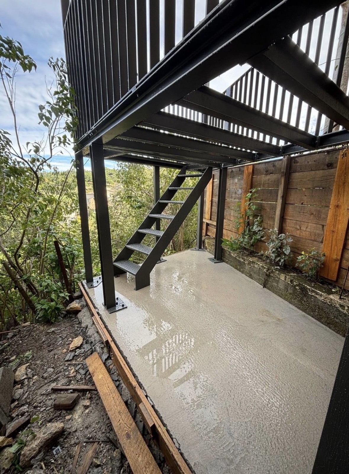  ossature, métallique, balcon et garde de corps 