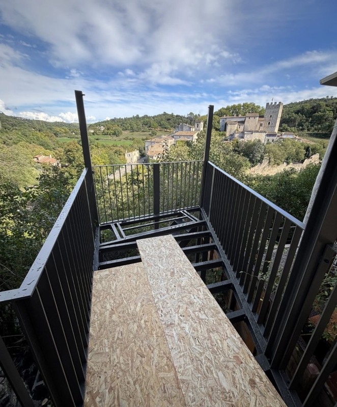  ossature, métallique, balcon et garde de corps 