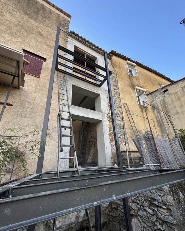  ossature, métallique, balcon et garde de corps 