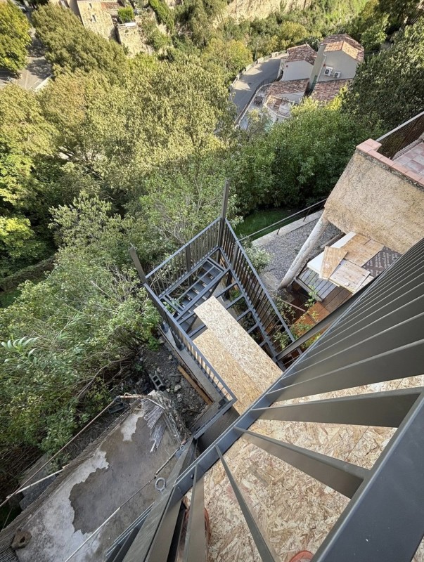 ossature, métallique, balcon et garde de corps 